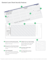 Teal Marble 3 Per Page Laser Checks | L3C-AM