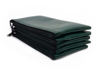 Forest Green Zipper Bank Bag, 5.5" X 10.5" | CUR-013