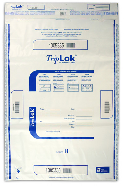 White TripLok Deposit Bag, 20'' X 28''