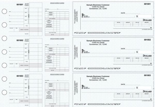 Blue Knit Itemized Disbursement Payroll Business Checks