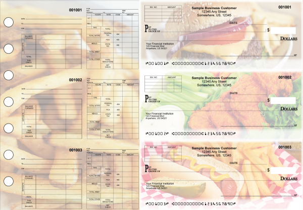 American Cuisine Multipurpose Invoice Payroll Designer Business Checks