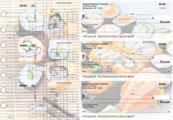 Japanese Cuisine Disbursement Payroll Designer Business Checks