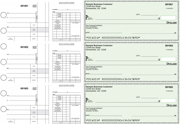 Green Safety Disbursement Payroll Business Checks