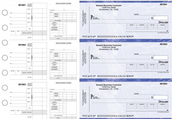 Blue Marble Itemized Disbursement Payroll Business Checks