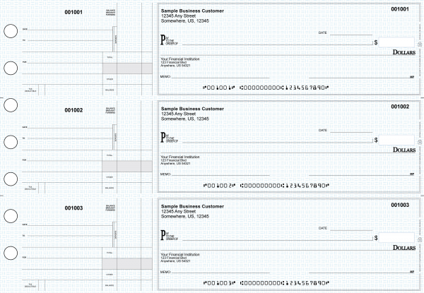 Blue Knit Standard Disbursement Business Checks