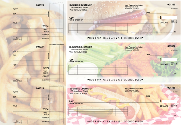 American Cuisine Itemized Payment Business Checks