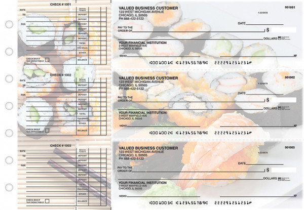 Japanese Cuisine Accounts Payable Designer Business Checks | BU3-CDS06-DED
