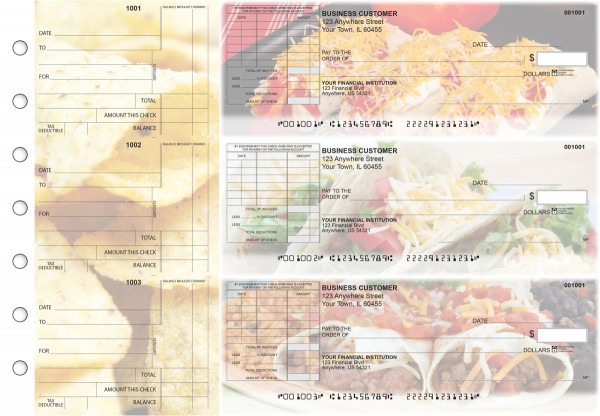 Mexican Cuisine Standard Itemized Invoice Business Checks