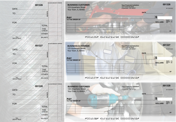 Mechanic Itemized Payment Business Checks