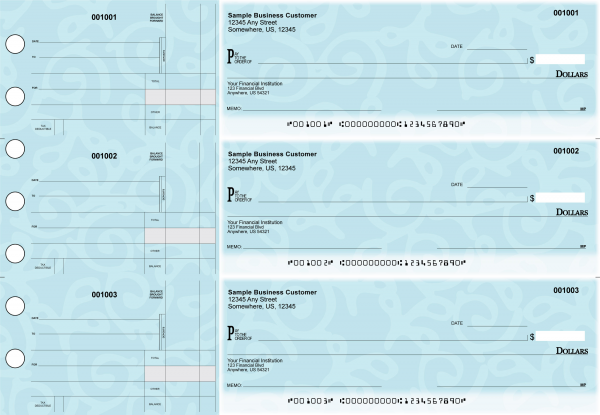Swirls Standard Disbursement Designer Business Checks