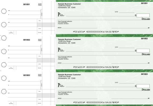 Green Marble Standard Disbursement Business Checks