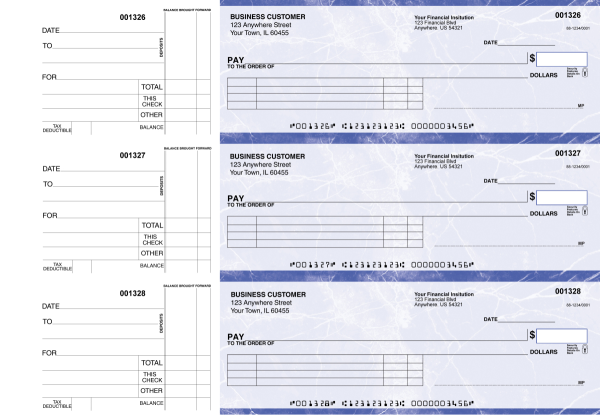 Blue Marble Itemized Payment Business Checks