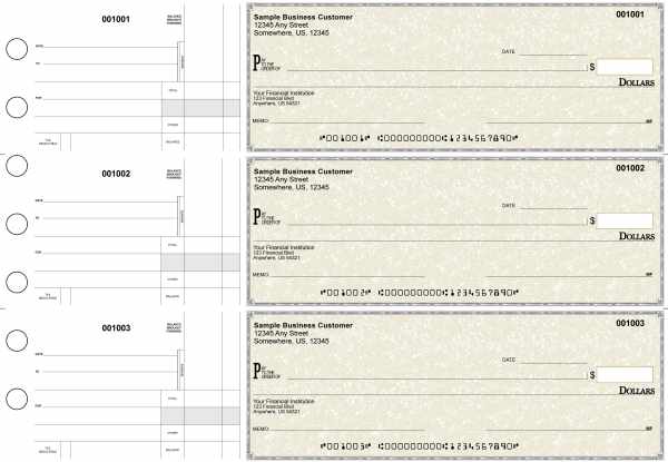 Tan Parchment Standard Disbursement Business Checks