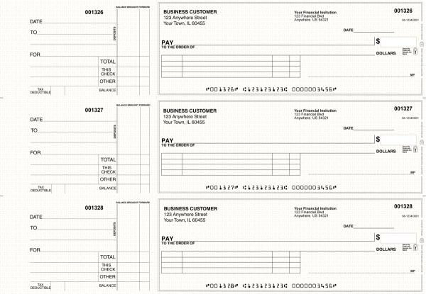 Tan Knit Itemized Payment Business Checks
