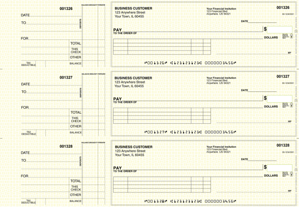 Yellow Knit Itemized Payment Business Checks