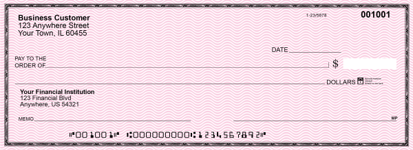 Pink Safety Business Pocket Checks