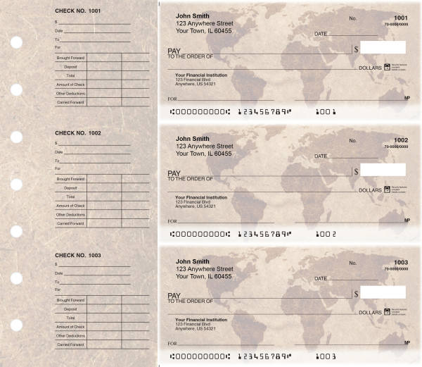 World Map Designer Deskset Checks | DS-CDS33