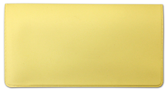 Light Yellow Vinyl Checkbook Cover