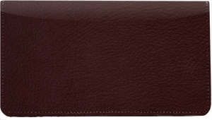 Burgundy Leather Checkbook Cover