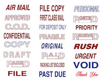 Stock Ink Stamps 24 Different Designs