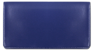 Blue Vinyl Checkbook Cover