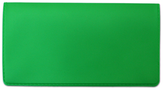 Lime Green Vinyl Checkbook Cover