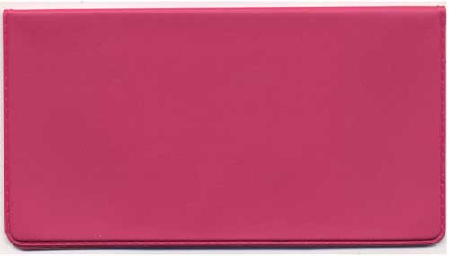 Hot Pink Vinyl Checkbook Cover