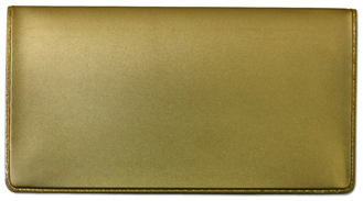 Gold Vinyl Checkbook Cover