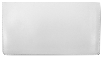White Vinyl Checkbook Cover