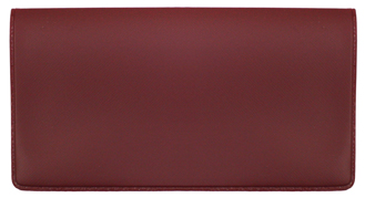Burgundy Vinyl Checkbook Cover
