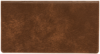 Brown Marble Vinyl Checkbook Cover