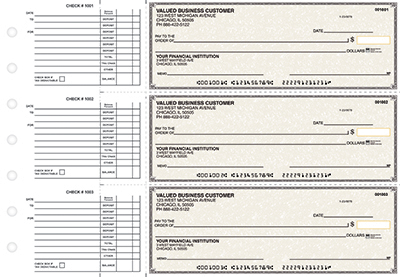 Tan Parchment Accounts Payable Business Checks