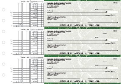 Green Marble Multi Purpose Business Checks