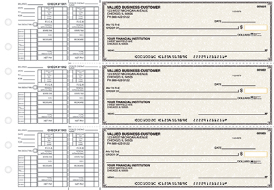 Tan Parchment Payroll Business Checks