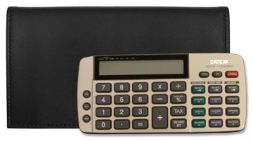 Black Tri-fold Checkbook Calculator