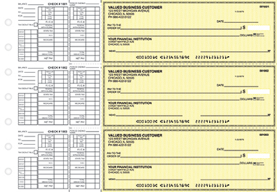 Yellow Safety Payroll Business Checks